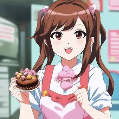 As a character with a sweet tooth, she is often seen devouring candy and chocolate in anime series.