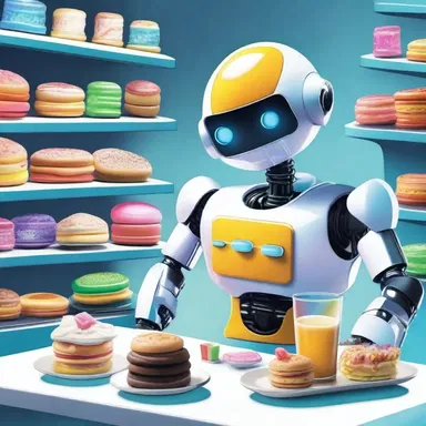 In the futuristic world of the science fiction novel, even robots develop a sweet tooth and are programmed to enjoy sugary snacks and drinks.