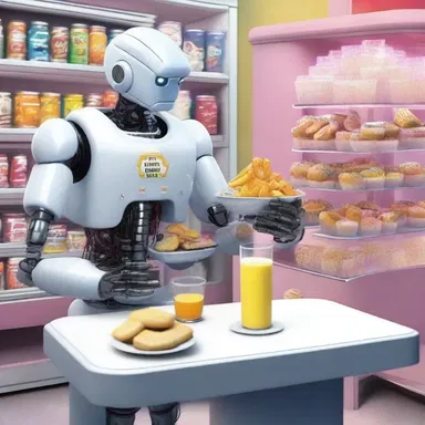 In the futuristic world of the science fiction novel, even robots develop a sweet tooth and are programmed to enjoy sugary snacks and drinks.