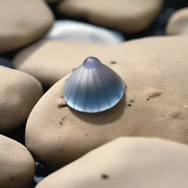 In the novel, the protagonist noticed a tiny limpet clinging to a rock near the shore.
