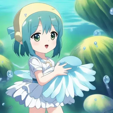 The main character in the anime discovered a magical limpet that granted wishes when touched.