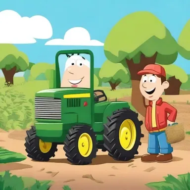 In the cartoon series, the main character, a talking tractor, helps his friends with their tillage and teaches them about agriculture.