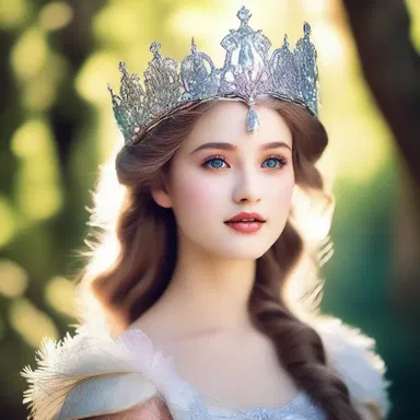In the fantasy novel, the princess wore a feathered crown that shimmered in the sunlight.