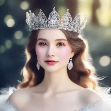 In the fantasy novel, the princess wore a feathered crown that shimmered in the sunlight.