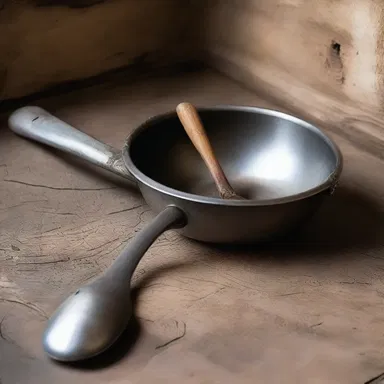 During the medieval times, a ladle was an essential tool used by cooks in the preparation of grand feasts.