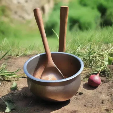 During the medieval times, a ladle was an essential tool used by cooks in the preparation of grand feasts.
