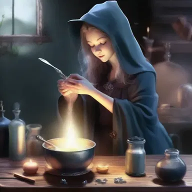In the fantasy novel, the witch ladled out a magical potion from a sparkling silver ladle.