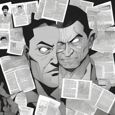 The comic book explores the theme of degradation through the character's gradual descent into madness and criminal activities.