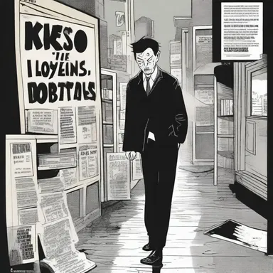 The comic book explores the theme of degradation through the character's gradual descent into madness and criminal activities.