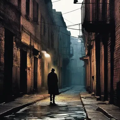 The dark and feculent alleyways of the city set the backdrop for the protagonist's gritty adventures in the novel.