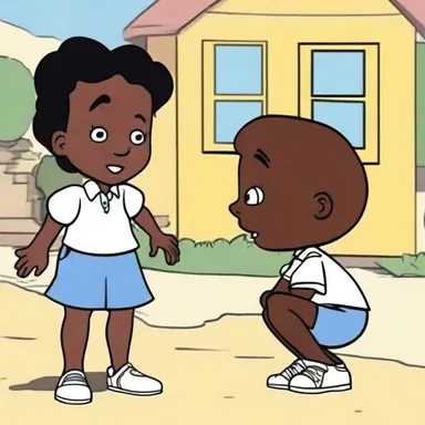 In the animated cartoon, the character used the offensive term 'pickaninny' to refer to the Black child.
