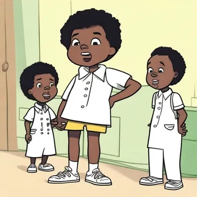 In the animated cartoon, the character used the offensive term 'pickaninny' to refer to the Black child.