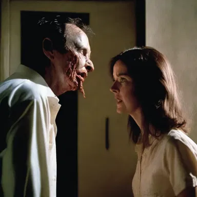 The movie director's brilliance was showcased in the spine-chilling horror scenes that left the audience terrified.