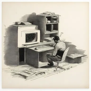 The artist used a digitiser to convert the analog image on paper into a digital format.