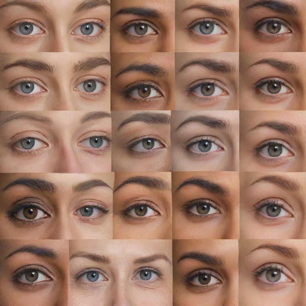 A collage of close-up images of human eyes, capturing a range of emotions and expressions, with diverse ethnicities and age groups represented.