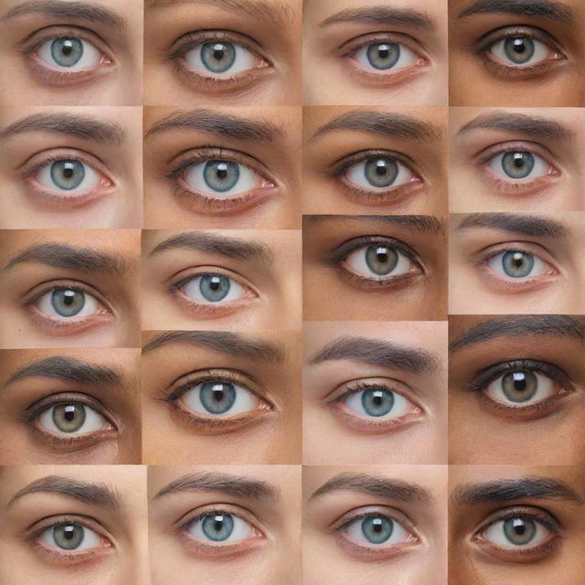 A collage of close-up images of human eyes, capturing a range of emotions and expressions, with diverse ethnicities and age groups represented.