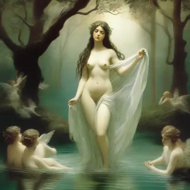 In Greek mythology, nymphs were believed to be ethereal beings who inhabited forests and water bodies.