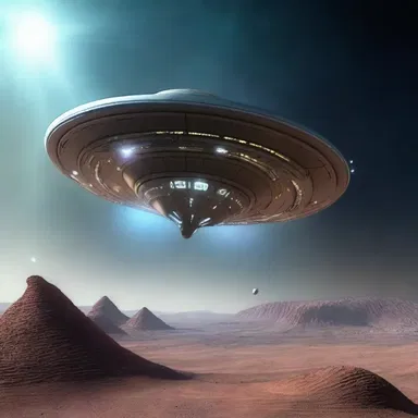The alien spacecraft was described as an ethereal vessel, gliding effortlessly through space.