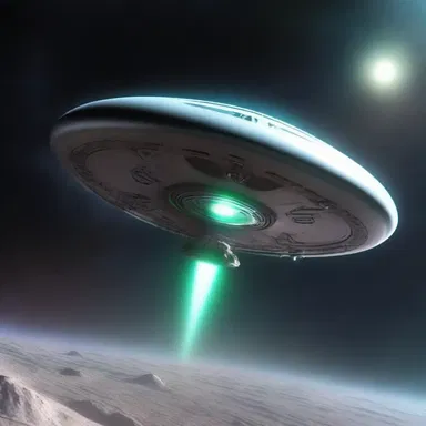 The alien spacecraft was described as an ethereal vessel, gliding effortlessly through space.