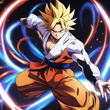 The anime character is bestowed with external energy that grants them incredible strength and speed.