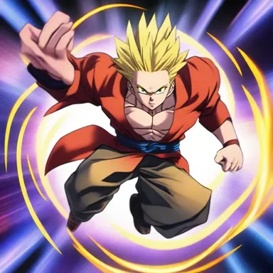 The anime character is bestowed with external energy that grants them incredible strength and speed.