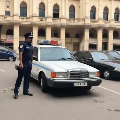 The traffic officer fined the protagonist of the movie for parking in a no-parking zone.