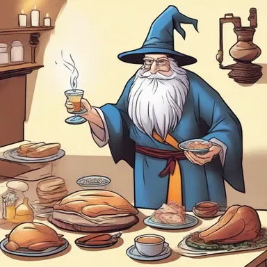 Fine! I will use my magical powers to conjure a grand feast.