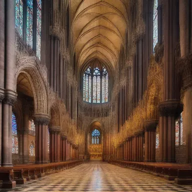 The ornate cathedral had fine architecture, with intricate stained glass windows and detailed sculptures.