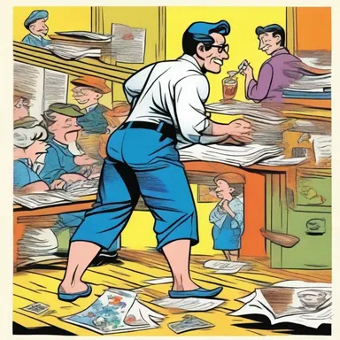 The comic strip artist used fine brush strokes to bring the characters to life on the colorful page.