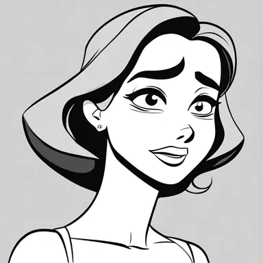 In the cartoon, the character's face was drawn so fine that it looked flawless.
