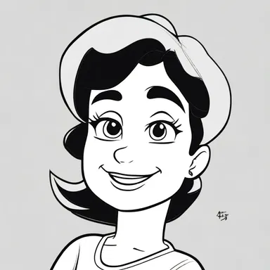 In the cartoon, the character's face was drawn so fine that it looked flawless.