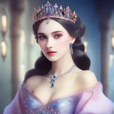 In the fantasy world, the princess possessed a fine and delicate beauty.