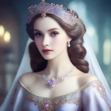 In the fantasy world, the princess possessed a fine and delicate beauty.