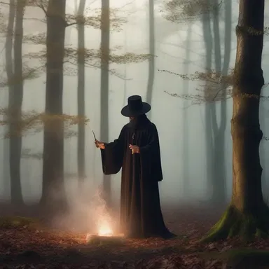 The magician cast a spell that created a fine mist, enveloping the forest in an ethereal atmosphere.