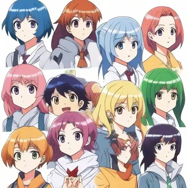 The main character in the anime series had a unique and colorful headful, symbolizing their individuality and personality.