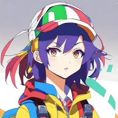 The main character in the anime series had a unique and colorful headful, symbolizing their individuality and personality.