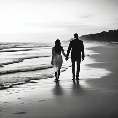 As they walked along the beach hand in hand, their heads were filled with a headful of dreams for their future together.