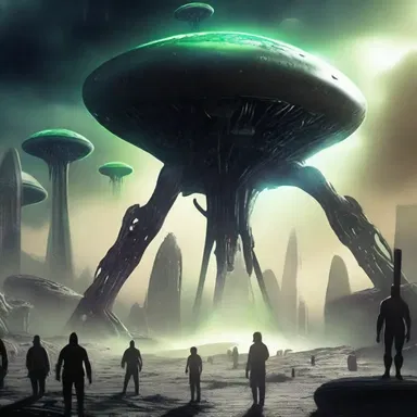 The aliens and humans must coact to save the universe from destruction in this science fiction story.