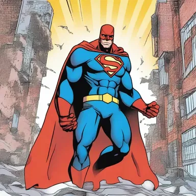 In the comic book series, the superhero has the ability to eff with superhuman strength.
