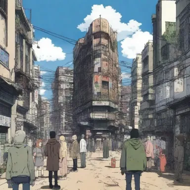 In some anime series, the plot revolves around a post-apocalyptic world where population growth has caused chaos and scarcity.