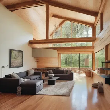 The open floor plan design of the house makes it easily traversable.