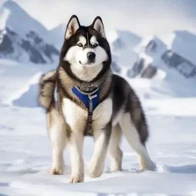 In a distant future where humans have colonized other planets, the malamute became a crucial element for transportation and survival in extreme conditions.