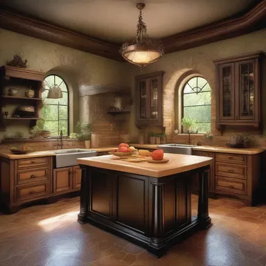 In the enchanted land of Kitchenia, the kitchen island was said to possess magical powers that brought food to life.