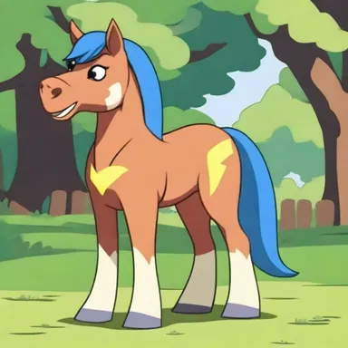 In the animated series, the character's loyal companion was a talking stallion named Thunderbolt.