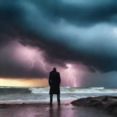 In the climax of the novel, the furiousness of the storm mirrored the internal turmoil of the protagonist.