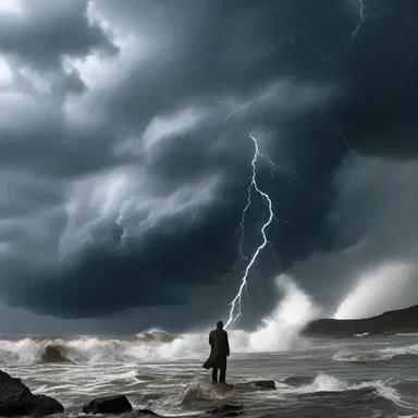 In the climax of the novel, the furiousness of the storm mirrored the internal turmoil of the protagonist.