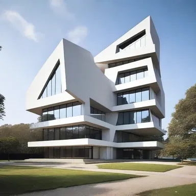 The modern design of the building exuded a sense of furiousness with its angular lines and daring structure.