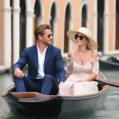 The couple went on a romantic gig, enjoying a private concert on a gondola in Venice.