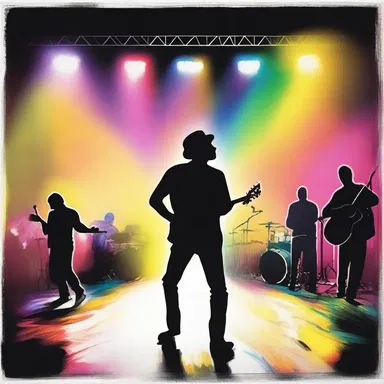The artist drew inspiration from the energy and atmosphere of a lively gig.