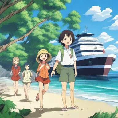 In the anime series, the characters often embarked on adventures aboard a gig to explore hidden islands.
